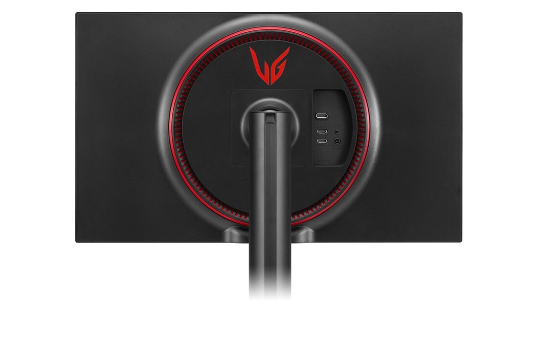 LG Οθόνη Ergo Gaming 27'' UltraGear™ Nano IPS 1 ms (GtG), πίσω όψη με βραχίονα μόνιτορ κεντρικά σε κοντινό πλάνο, 27GN880-B, thumbnail 13