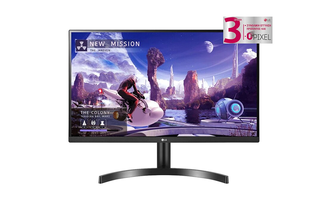 LG Οθόνη IPS 27'' QHD με AMD FreeSync™, μπροστινή όψη, 27QN600-B