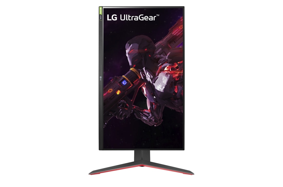 LG Οθόνη 27'' UltraGear™ Nano IPS 1 ms για παιχνίδια, συμβατή με NVIDIA® G-SYNC®, μπροστινή όψη της οθόνης, η οποία έχει περιστραφεί στον οριζόντιο άξονα κατά 90 μοίρες σε κατακόρυφη προβολή, 27GP850P-B, thumbnail 10