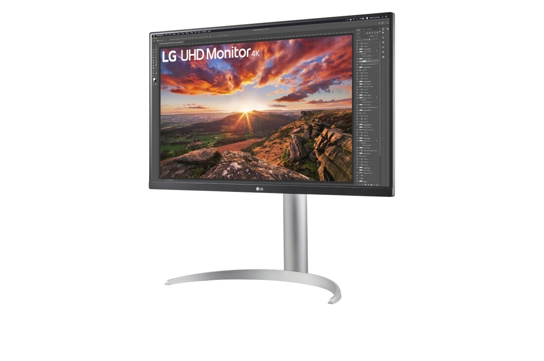 LG Οθόνη IPS 27'' UHD 4K με VESA DisplayHDR™ 400, πλαϊνή όψη σε γωνία +15 μοιρών, 27UP850-W, thumbnail 2
