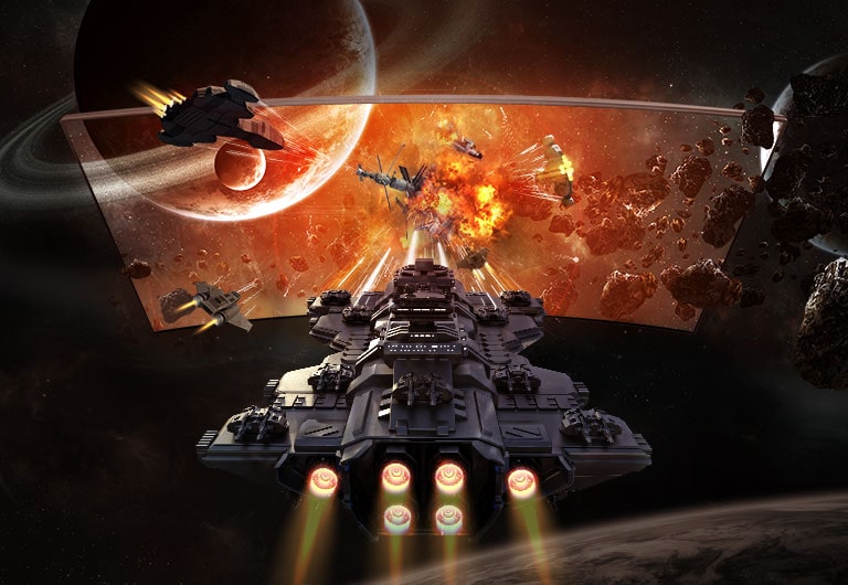 Η κυρτή οθόνη 37,5" UltraWide™ QHD+ παρέχει μια συγκλονιστική και καθηλωτική εμπειρία