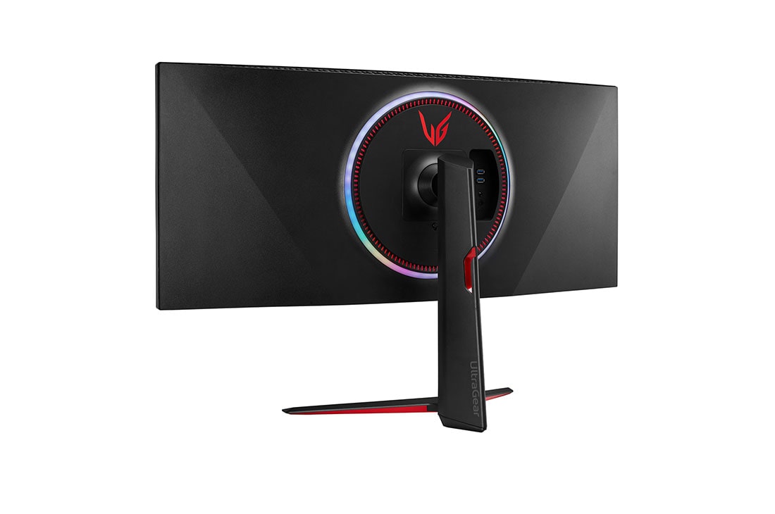 LG Κυρτή οθόνη για παιχνίδια 37,5'' UltraGear™ Nano IPS 1 ms (GtG), πίσω προοπτική όψη με πολύχρωμο φωτισμό, 38GN950-B, thumbnail 9