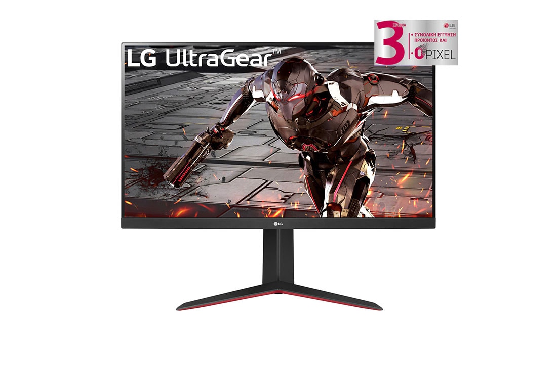 LG Οθόνη 31,5'' LG UltraGear™ QHD για παιχνίδια με ρυθμό ανανέωσης 165 Hz, 1 ms MBR, μπροστινή όψη, 32GN650-B