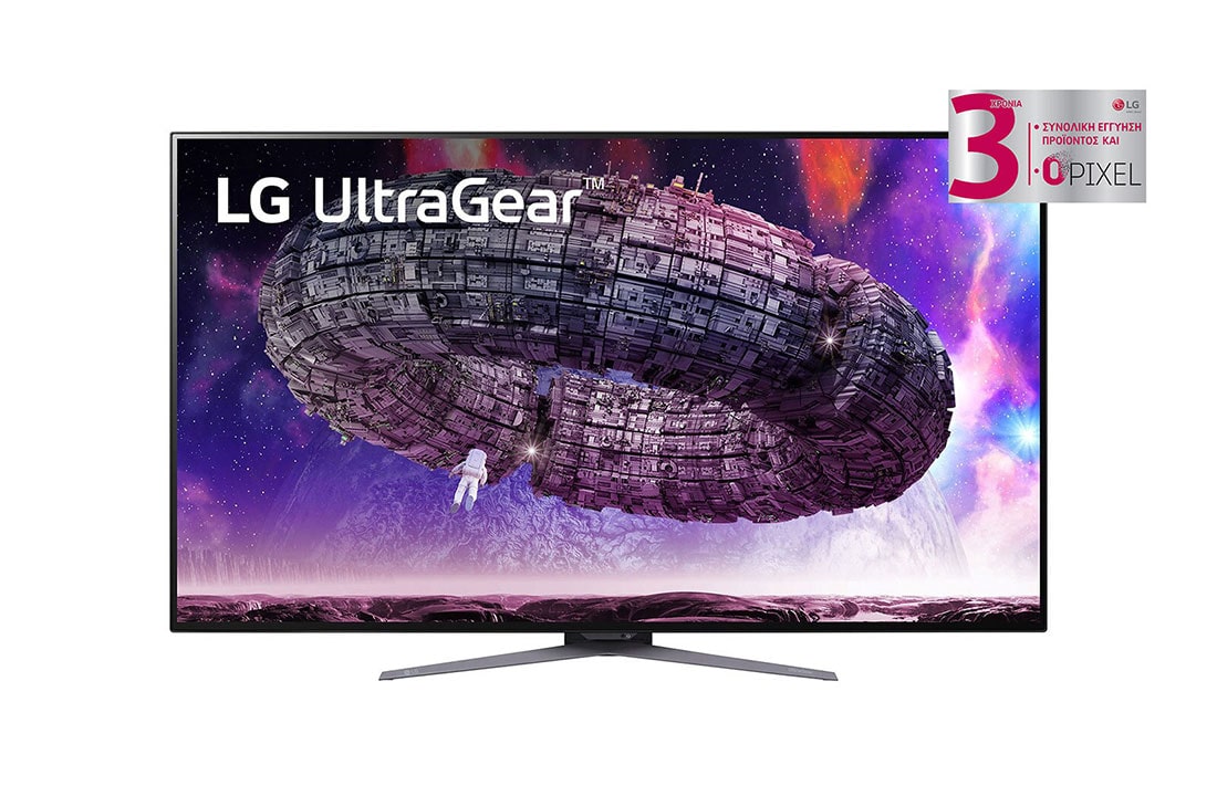 LG Οθόνη 48''OLED UltraGear™ UHD 4K 0,1 ms (GtG) για παιχνίδια με ρυθμό ανανέωσης 120 Hz, μπροστινή όψη, 48GQ900-B