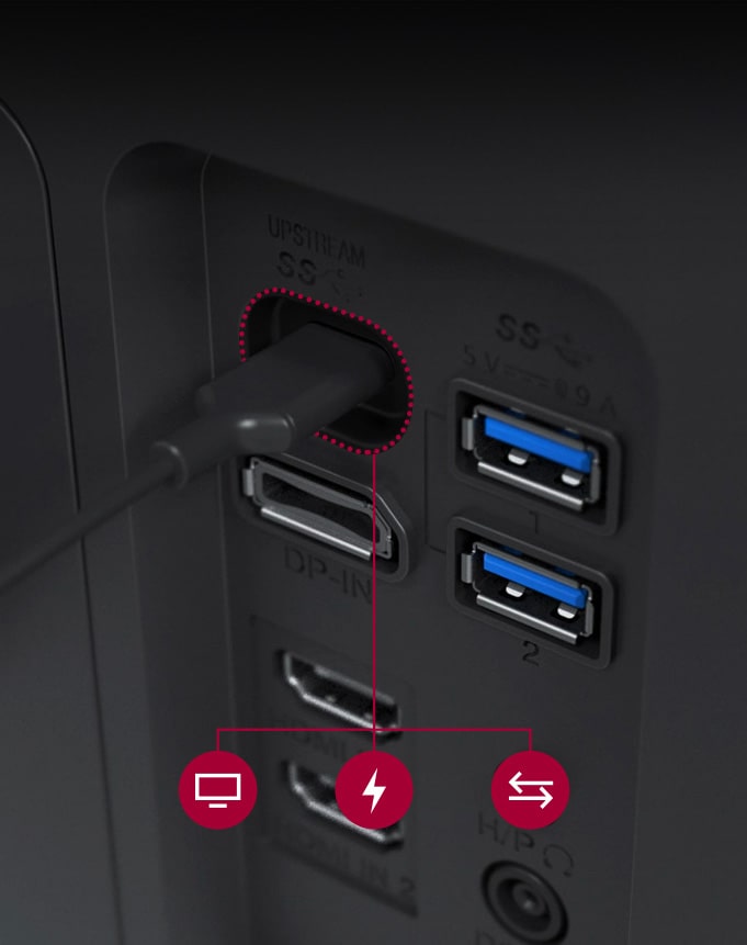 USB Type-C™ που προσφέρει μεταφορά δεδομένων και ισχύ έως 96W.