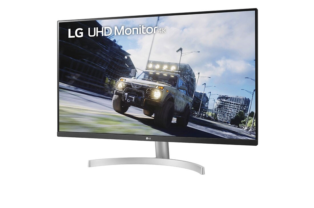 LG Μόνιτορ 31,5'' UHD 4K (3840x2160) HDR, πλαϊνή όψη σε γωνία +15 μοιρών, 32UN500P-W, thumbnail 2