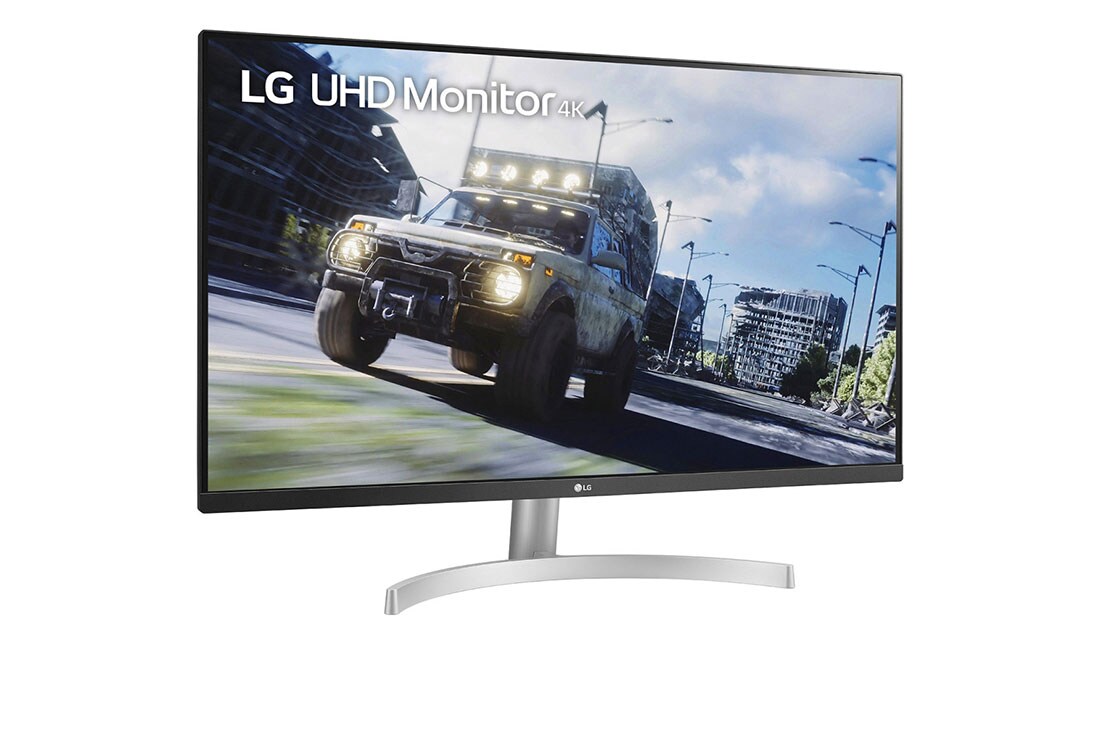 LG Μόνιτορ 31,5'' UHD 4K (3840x2160) HDR, πλαϊνή όψη σε γωνία +15 μοιρών, 32UN500P-W, thumbnail 3