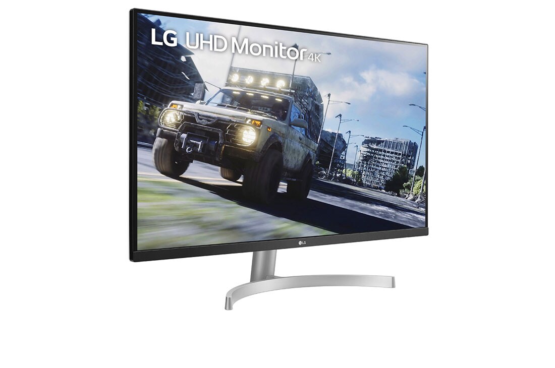 LG Μόνιτορ 31,5'' UHD 4K (3840x2160) HDR, προοπτική όψη, 32UN500P-W, thumbnail 4