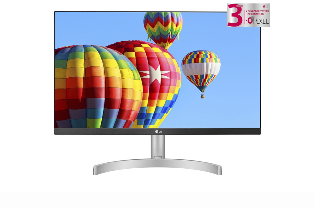 LG Οθόνη IPS Full HD 24'' Premium σχεδίαση πρακτικά χωρίς περιθώριο, front image, 27ML60SP-W