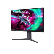 LG Οθόνη LG UltraGear™ 32 ιντσών για παιχνίδια με ρυθμό ανανέωσης 144 Hz, πλαϊνή όψη σε γωνία -15 μοιρών, 32GR93U-B, thumbnail 2