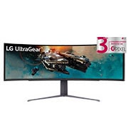 LG Κυρτή οθόνη UltraGear™ 32:9 Dual QHD 49'' για παιχνίδια με ρυθμό ανανέωσης 240Hz, μπροστινή όψη, 49GR85DC-B, thumbnail 1