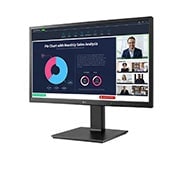 LG Οθόνη IPS Full HD (1920x1080) 23,8 ιντσών με ενσωματωμένη Webcam Full HD, πλαϊνή όψη σε γωνία -15 μοιρών, 24BP75CP-B, thumbnail 3