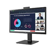 LG Οθόνη IPS Full HD (1920x1080) 23,8 ιντσών με ενσωματωμένη Webcam Full HD, πλαϊνή όψη -15 μοιρών με αναδυόμενη Webcam Full HD, 24BP75CP-B, thumbnail 4