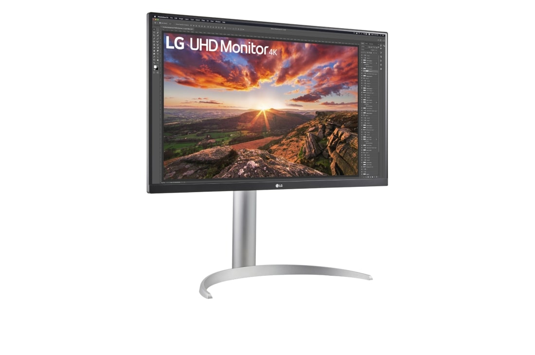 LG Οθόνη 27'' UHD 4K IPS με VESA DisplayHDR™ 400, πλαϊνή όψη σε γωνία +15 μοιρών, 27UP85NP-W, thumbnail 3