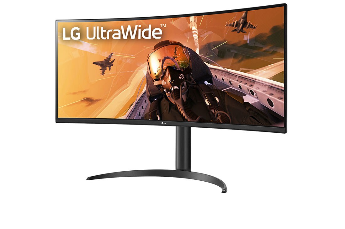 LG Κυρτή οθόνη 34'' 21:9 UltraWide™ QHD (3440 x 1440), πλαϊνή όψη σε γωνία -15 μοιρών, 34WP75CP-B, thumbnail 2