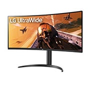 LG Κυρτή οθόνη 34'' 21:9 UltraWide™ QHD (3440 x 1440), πλαϊνή όψη σε γωνία -15 μοιρών, 34WP75CP-B, thumbnail 2