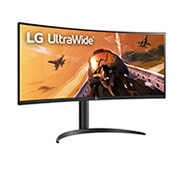 LG Κυρτή οθόνη 34'' 21:9 UltraWide™ QHD (3440 x 1440), πλαϊνή όψη σε γωνία +15 μοιρών, 34WP75CP-B, thumbnail 3