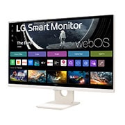 LG Smart Monitor IPS 27'' Full HD με webOS, πλαϊνή όψη σε γωνία -15 μοιρών, 27SR50F-W, thumbnail 2