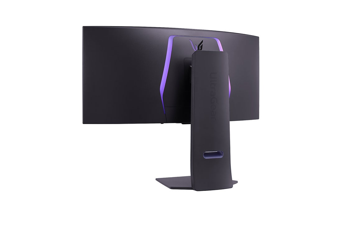 LG Ολοκαίνουργια κυρτή οθόνη για παιχνίδια 34'' UltraGear™ OLED 800R | 21:9 Ultra-WQHD 240Hz, 0.03ms (GtG), DisplayHDR True Black 400, πίσω προοπτική όψη με αναμμένα φώτα, 34GS95QE-B, thumbnail 10