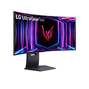 LG Ολοκαίνουργια κυρτή οθόνη για παιχνίδια 34'' UltraGear™ OLED 800R | 21:9 Ultra-WQHD 240Hz, 0.03ms (GtG), DisplayHDR True Black 400, προοπτική όψη, 34GS95QE-B, thumbnail 4