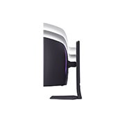 LG Ολοκαίνουργια κυρτή οθόνη για παιχνίδια 34'' UltraGear™ OLED 800R | 21:9 Ultra-WQHD 240Hz, 0.03ms (GtG), DisplayHDR True Black 400, πλάγια όψη του ύψους της οθόνης από πάνω προς τα κάτω με αναμμένα φώτα, 34GS95QE-B, thumbnail 14