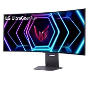 LG 39'' UltraGear™ OLED Curved Gaming Monitor WQHD με ρυθμό ανανέωσης 240Hz και χρόνο απόκρισης 0.03ms, πλαϊνή όψη σε γωνία -15 μοιρών, 39GS95QE-B, thumbnail 2