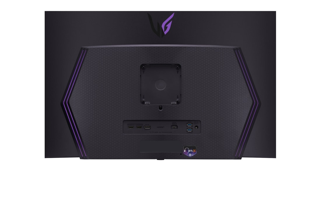 LG Κυρτή gaming οθόνη 45” UltraGear™ OLED | 800R, DisplayHDR True Black 400, 240Hz, 0.03ms (GtG), USB Type-C™, DepthSound, Μεγεθυμένη πίσω όψη με αναμμένα φώτα, 45GS95QE-B, thumbnail 12