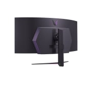 LG Κυρτή gaming οθόνη 45” UltraGear™ OLED | 800R, DisplayHDR True Black 400, 240Hz, 0.03ms (GtG), USB Type-C™, DepthSound, Πίσω προοπτική όψη με αναμμένα φώτα, 45GS95QE-B, thumbnail 10