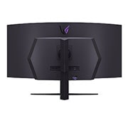 LG 45” UltraGear™ OLED curved gaming monitor | 800R, Ultra-WQHD, DisplayHDR True Black 400, 240Hz, 0.03ms (GtG), USB Type-C™, DepthSound, Πίσω όψη με σβηστά φώτα, 45GS96QB-B, thumbnail 7