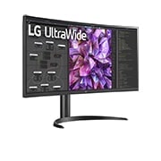 LG Κυρτή οθόνη 34'' 21:9 UltraWide™ QHD (3440 x 1440), προοπτική όψη, 34WQ75C-B, thumbnail 4