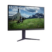 LG Οθόνη για παιχνίδια 32'' UltraGear™ QHD Nano IPS 180 Hz | 1ms (GtG), HDR10, Πλαϊνή όψη σε γωνία +15 μοιρών, 32GS85Q-B, thumbnail 3