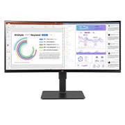 LG Οθόνη IPS 34 ιντσών UltraWide™ WQHD (3440x1440) IPS με USB Type-C™, μπροστινή όψη με Webcam Full HD με σύστημα πίεσης-έλξης, 34BQ77QB-B, thumbnail 1