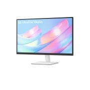 LG Οθόνη 27'' 4K UHD UltraFine™ IPS, πλαϊνή όψη σε γωνία -15 μοιρών, 27US500-W, thumbnail 2