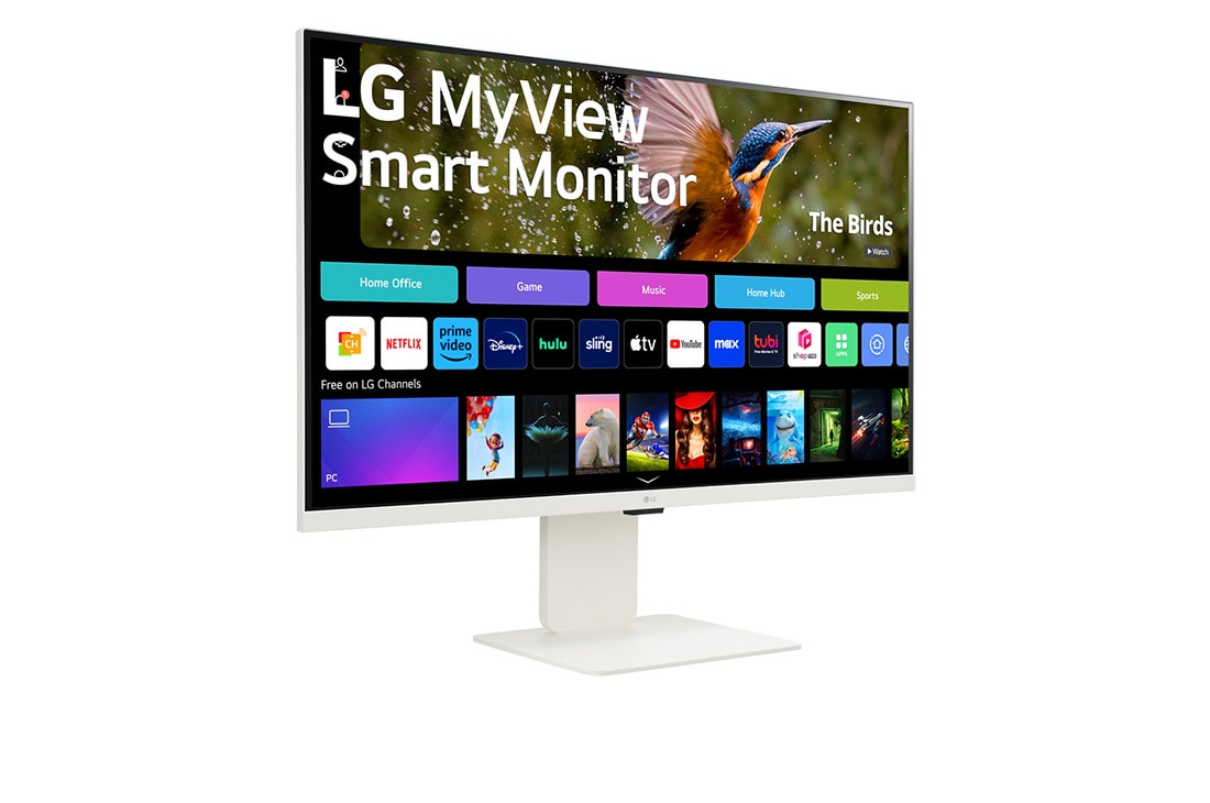 LG MyView 32’’ 4K UHD IPS Smart Οθόνη με webOS και ενσωματωμένη κάμερα FHD, προοπτική όψη, 32SR85U-W, thumbnail 8