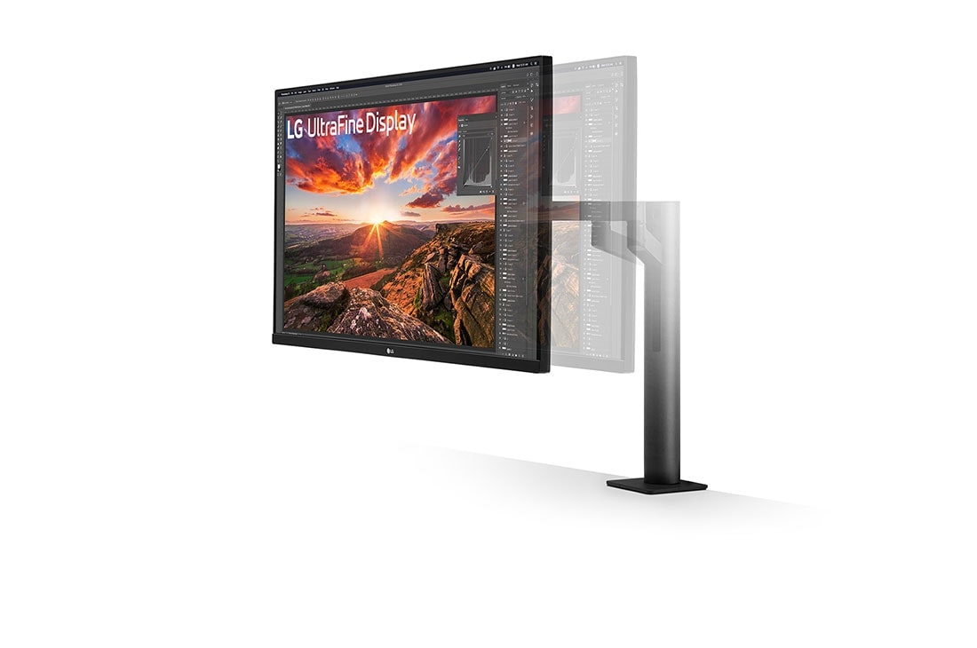 LG Οθόνη Ergo IPS 31,5'' UHD 4K με θύρα USB-C, προοπτική όψη, 32UN880K-B, thumbnail 3
