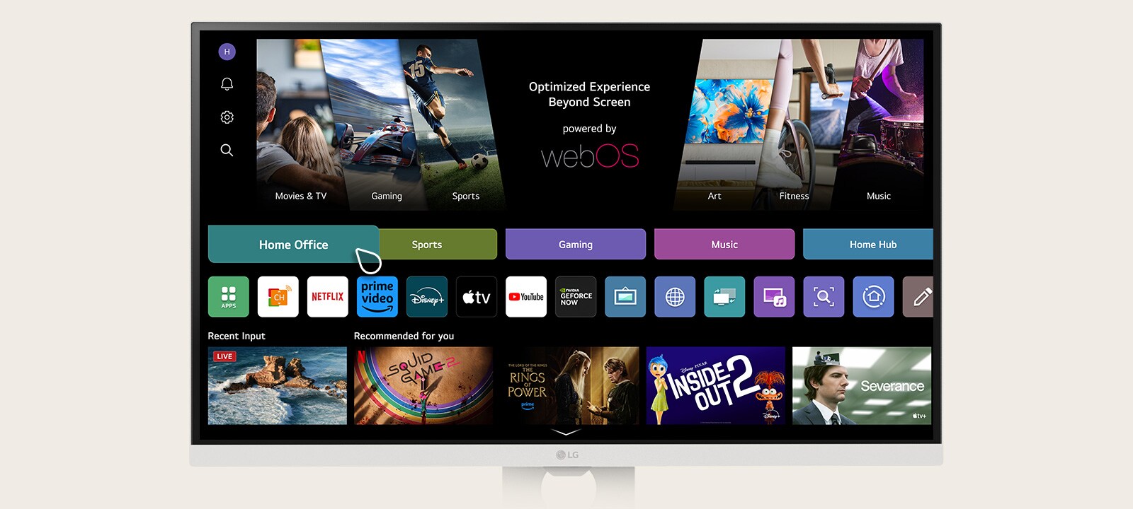 Ένα βίντεο που δείχνει τις λειτουργίες του οικιακού γραφείου στο webOS.