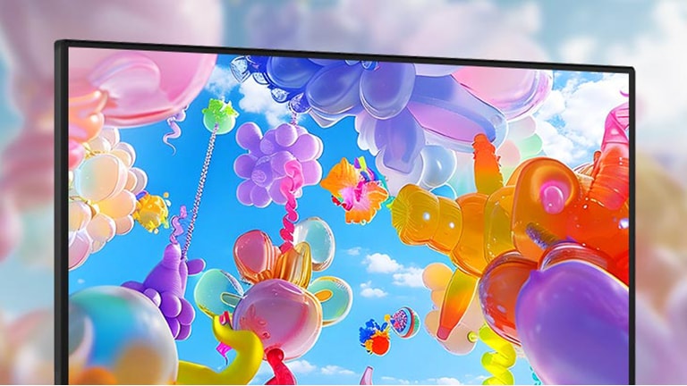 Η οθόνη περιέχει διάφορα χρώματα που αντιπροσωπεύουν το sRGB 99% (Typ.).