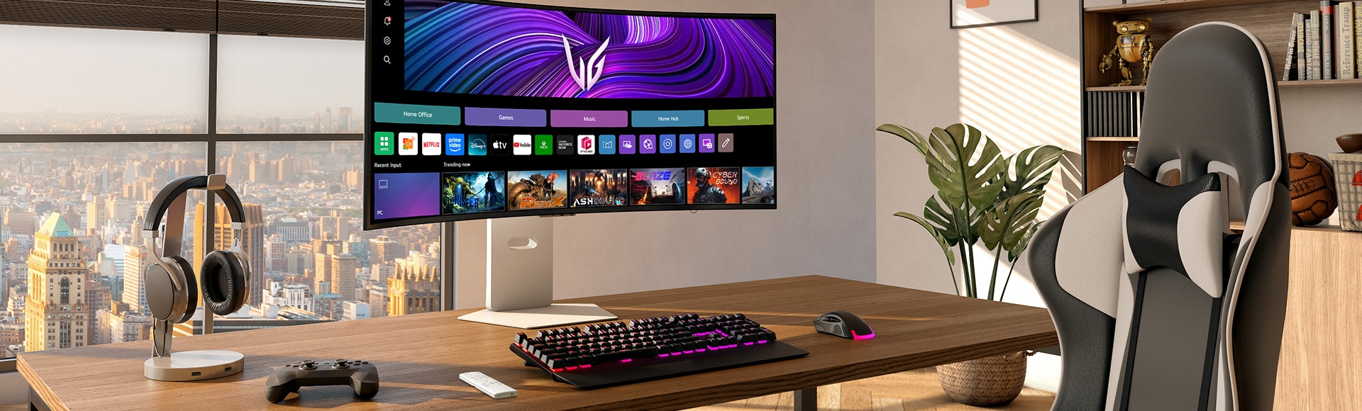 Μπροστινή εικόνα της οθόνης παιχνιδιών UltraGear™ OLED 39gx90sa