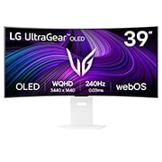 LG Κυρτή smart οθόνη για παιχνίδια LG UltraGear™ 39 ιντσών OLED 240Hz WQHD | webOS, 0.03ms (GtG), 240Hz, DisplayHDR True Black 400, μπροστινή όψη, 39GX90SA-W, thumbnail 1