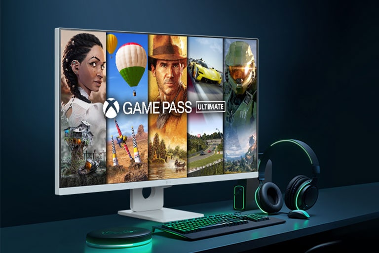 Η οθόνη LG Smart Monitor εμφανίζει τη διεπαφή των εφαρμογών παιχνιδιών.	