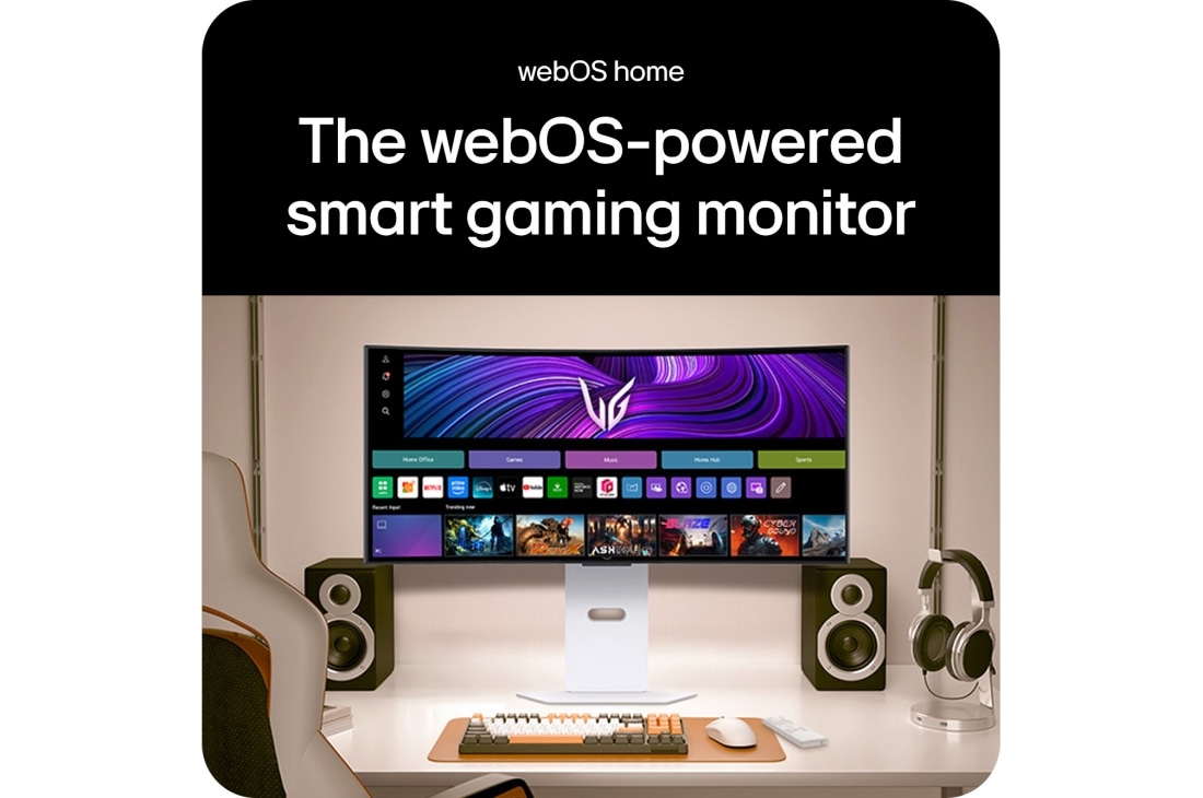 LG Κυρτή smart οθόνη για παιχνίδια LG UltraGear™ 34 ιντσών OLED 240Hz WQHD | webOS, 0.03ms (GtG), 240Hz, DisplayHDR True Black 400, κοντινή όψη θυρών, 34GX90SA-W, thumbnail 16