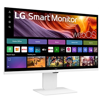 LG 31,5” 4K UHD IPS Smart Monitor με webOS, πλαϊνή όψη σε γωνία +15 μοιρών, 32U850SA-W, thumbnail 7