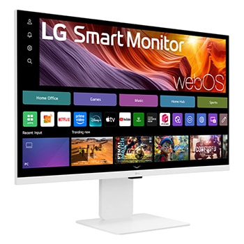 LG 31,5” 4K UHD IPS Smart Monitor με webOS, προοπτική όψη, 32U850SA-W, thumbnail 9