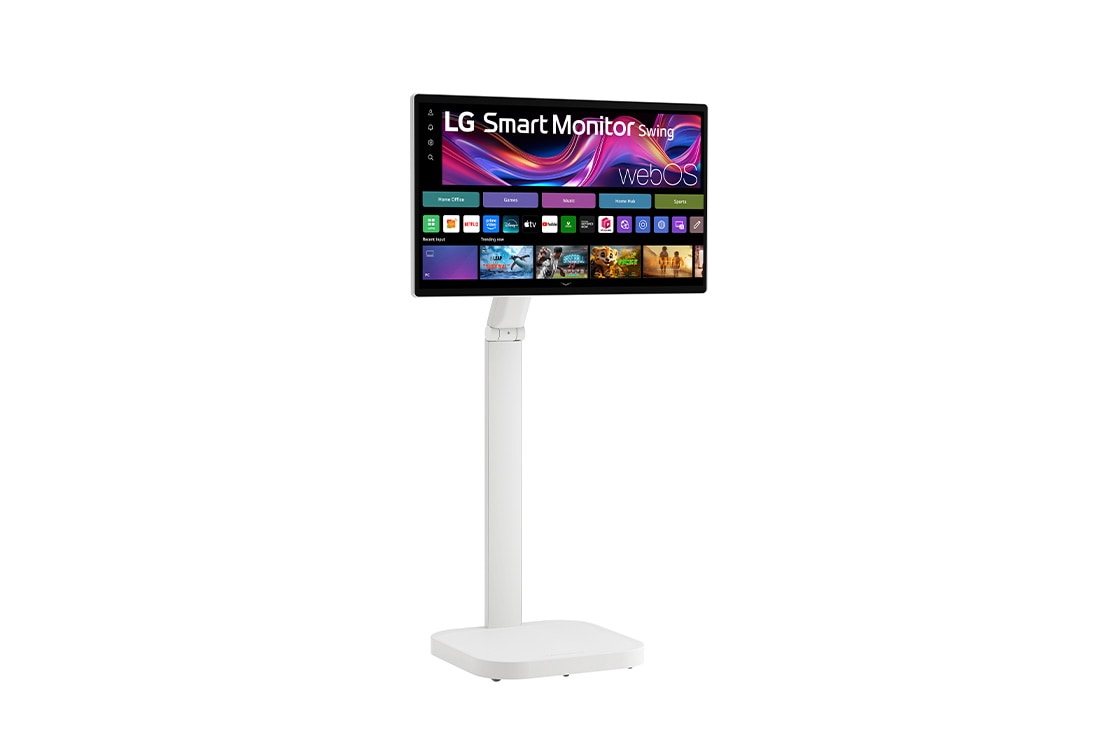 LG 4K UHD IPS Smart Monitor Swing 31,5 ιντσών με οθόνη αφής, κυλιόμενη βάση, Αριστερή πλαϊνή όψη, 32U889SA-W, thumbnail 14