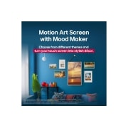 LG StanbyME 2 27 ιντσών, Εύκολα Μεταφερόμενη Οθόνη Αφής, Η LG StanbyME 2 είναι κρεμασμένη στον τοίχο για να προβληθεί η Motion Art οθόνη της. Το Mood Maker είναι ενεργοποιημένο. Η οθόνη προβάλλει έναν πίνακα τέχνης, δείχνοντας πώς μπορεί να χρησιμοποιηθεί ω, 27LX6TDGA.AEU, thumbnail 10