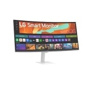 LG Κυρτό Smart Monitor 34 ιντσών WQHD με webOS, Μπροστινή αριστερή όψη, 34U601SA-W, thumbnail 4