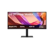 LG Οθόνη 34 ιντσών UltraWide WQHD (3440x1440) 21:9 IPS, Μπροστινή όψη της υπερευρυγώνιας οθόνης, 34U650A-B, thumbnail 1