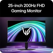 LG Copilot said:  UltraGear™ G5 25 ιντσών, Gaming Monitor FHD 200Hz, 'Μπροστινή όψη μιας οθόνης για παιχνίδια που εμφανίζεται σε ένα φουτουριστικό περιβάλλον με νέον φωτισμό., 25G523B-B, thumbnail 4