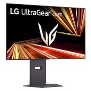 LG UltraGear™ GX8 32 ιντσών OLED 240Hz 4K UHD |32GX870A με Dual-Mode, DCI-P3 98.5% (Typ.), VESA DisplayHDR™ True Black 400, 0.03ms (GtG), DP 2.1, οπίσθια προοπτική όψη, 32GX850A-B, thumbnail 7