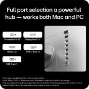 LG UltraFine™evo 32 ιντσών Nano IPS Black 6K με Thunderbolt™ 5, Κάρτα USP: Η πλήρης γκάμα θυρών αποτελεί έναν ισχυρό κόμβο — λειτουργεί τόσο με Mac όσο και με PC, 32U990A-S, thumbnail 15